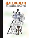 Halloween Coloring Book for Adults: 50 Halloween Illustrations Printed On One Side, Safe For Markers | Fun Craft Activity Gift | Stress Relieving Designs (Spooky House)