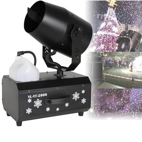 UWYTGF Snow Maker Machine, 2000W Professional 180° Swing Snowflake Machine, Snowflake Blizzard Effect, for Stage Effect, Outdoor and Indoor Stage Dj Party, Christmas, Wedding