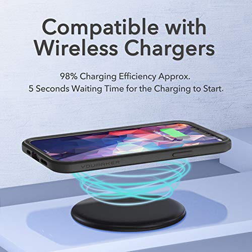 Youmaker New Designed For Iphone 12 Pro Max Phone Case,Iphone 12 Pro Max Case Full-Body With Built-In Screen Protector Rugged Clear Case For Iphone 12 Pro Max 6.7 Inch Black #TOP6