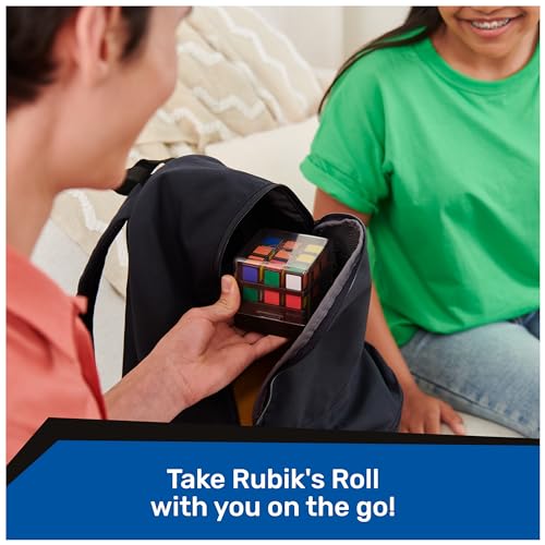 Image of Rubik's Roll, 5-in-1 Dice Games Pack & Go Travel Size Multiplayer Colorful Road Trip Board Game, for Kids & Adults Ages 7 and up
