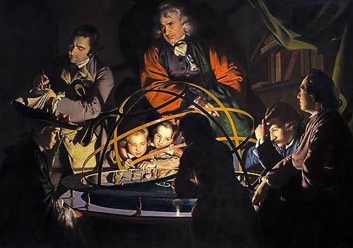 Un filósofo dando esa conferencia sobre el orrery lienzo decorativo 60x90cm