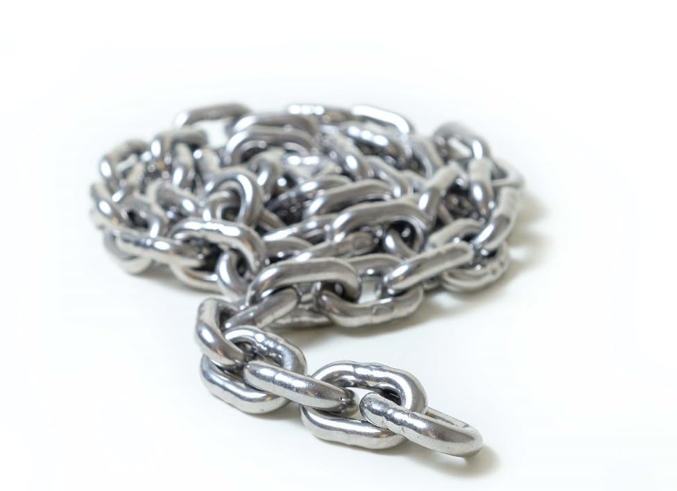 Sardine Windlass Anchor Chain- 50 FEET Chain Size - Chain Windlass Anchor Boat - Stainless Steel din 766 Anchor Chain (3/16 in (5MM) 50 FEET)