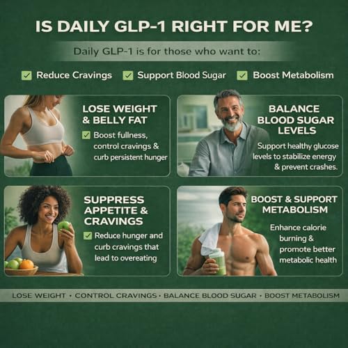 Image of Simply Human Daily GLP-1 Weight Loss Supplement | GLP-1 Activator Supplement for Appetite Control & Fat Burn - Supports Natural GLP-1 Hormone, Blood Sugar Balance & Metabolism (15 Servings)