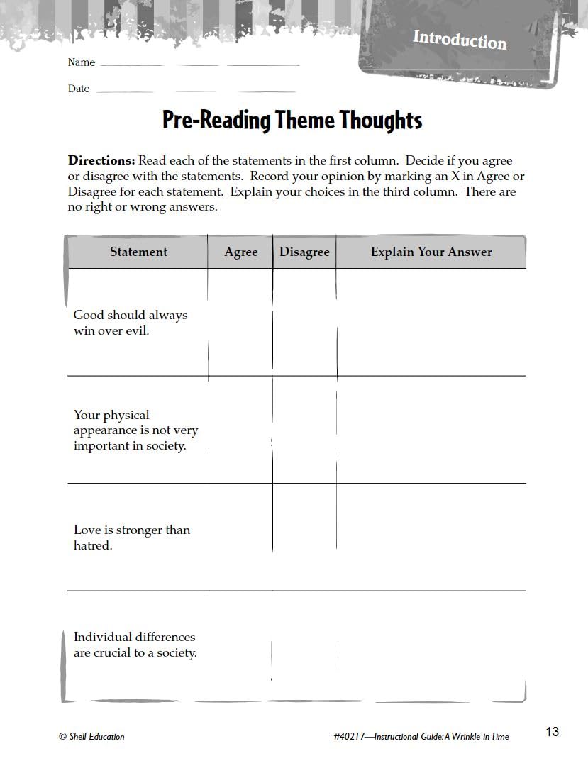 A Wrinkle in Time: Study Guide (Instructional material for 4-8th Grades) (Great Works) - Image 5