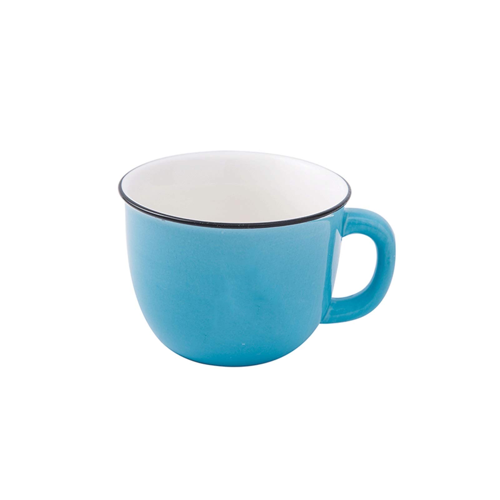 Taza de café para el hogar, Taza de cerámica Simple, Fondo Esmerilado, Adecuada para Parejas de Estudiantes, Taza para Beber, Taza de Leche (Azul)