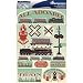 Reminisce Signature Dimensional Stickers, 4.5 by 6-Inch Sheet-Train