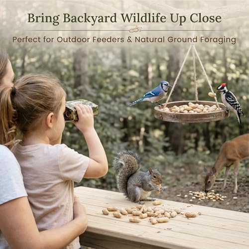 Forest Haven Premium Raw Peanuts for Squirrels – 2LB Bulk Squirrel Food – Unsalted Peanuts in Shell for Birds, Deer & Wildlife – Bonus Binoculars Included - USA Grown - 2