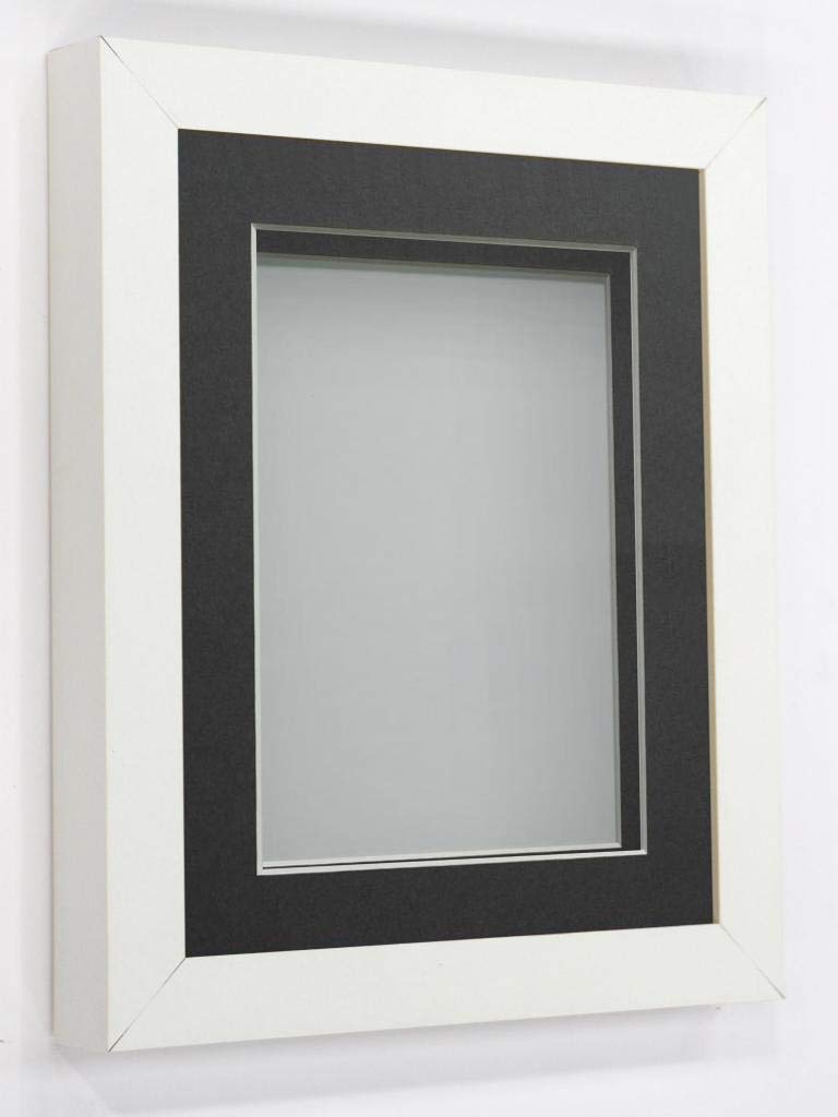 Rickman Box Frame White with Grey Mount, 30x20 for A2