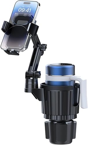Miniatura 1 de Expansor de portavasos para automóvil de 40 onzas con rotación de 360, base ajustable que se adapta a la mayoría de portavasos y teléfonos,
