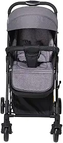 Maxi Baby Carrinho De Bebê Passeio 2 em 1 Vira Balanço Maximo, Cinto 5 Pontos, Assento Reclinável, Capota Retrátil, Cesto Porta Objetos, Rodas Dianteiras 360° (Até 15 Kgs), Preto