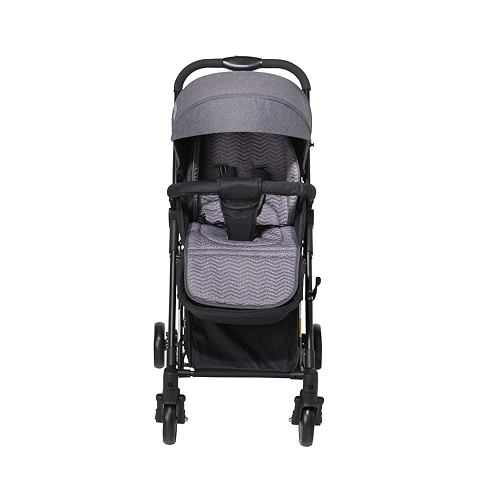 Maxi Baby Carrinho De Bebê Passeio 2 em 1 Vira Balanço Maximo, Cinto 5 Pontos, Assento Reclinável, Capota Retrátil, Cesto Porta Objetos, Rodas Dianteiras 360° (Até 15 Kgs), Preto
