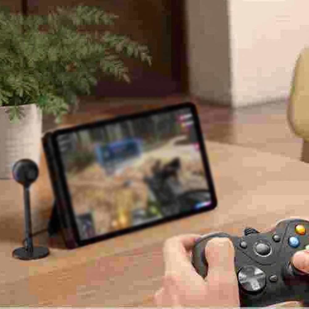 Webcam 1080P HD para Switch 2 con USB-C, basada en antideslizante, orientable, cámara de 2 MP para tableta/modo TV, color negro