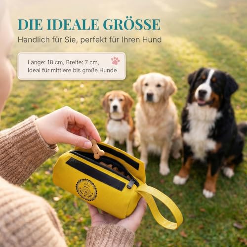 HUND IST KÖNIG Futterdummy für Hunde - Apportierbeutel für Hunde/Futterbeutel Hundetraining klein - Für alle Hunderassen - Perfekt für Dummy Hundetraining + Trainings-eBook, Futterbeutel-Hund