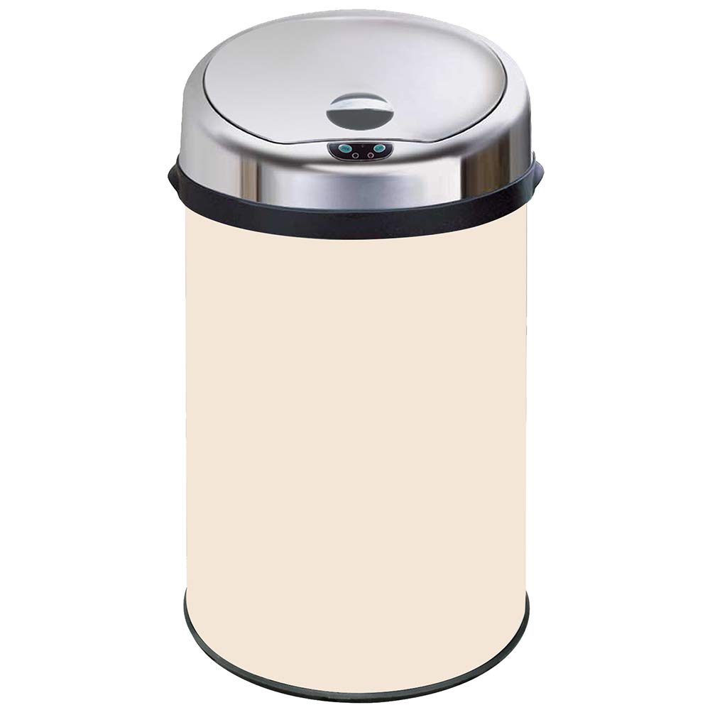 Inmotion 30L Cream Stainless Steel Auto Sensor Kitchen Waste Dust Bin
