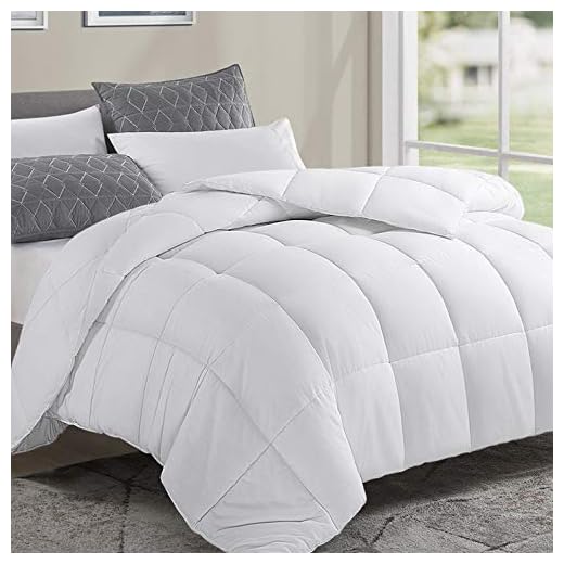 EDILLY Luxury Down Alternative Quilted Twin Comforter-Stand Alone Comforter for Twin Size Bed, All Season Duvet Insert with 4 Corner Tabs,64'' x 88'',White