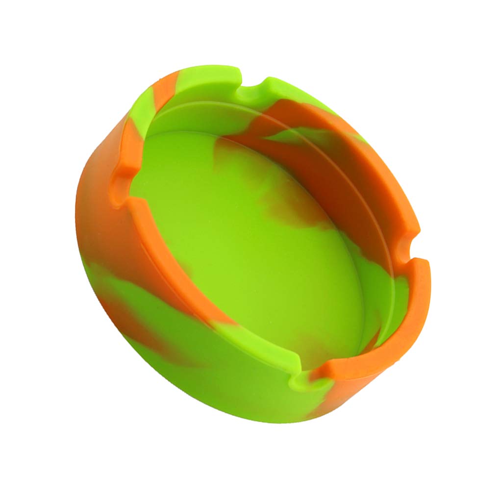 Guangcailun Camouflage Luminous Ashtray Silicone Rubber High Temperature Heat Resistant Desk Car Round Ash Tray Holder