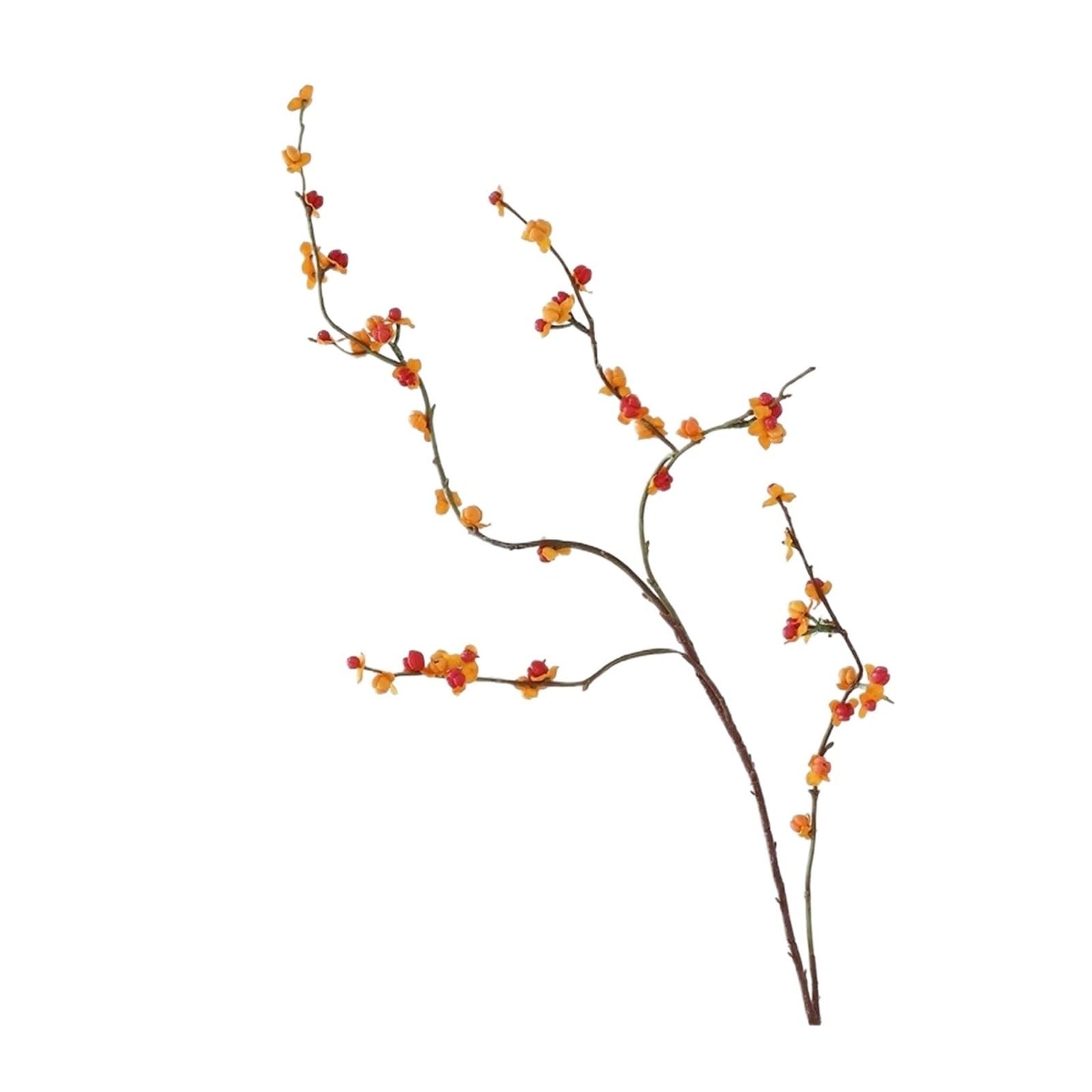 HamPaesk 5PCS Plastic Artificial Plant Fake Flower Garden Decorative Simulation Decoration(Big branch)