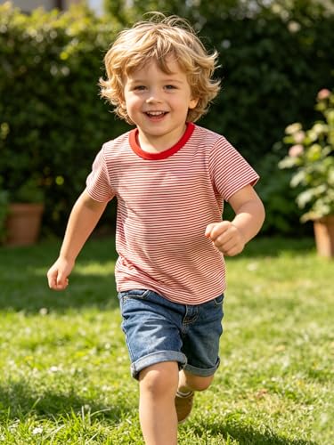 Image of AIWUHE Toddler T Shirts Cotton Summer Tshirts Boys Girls Short Sleeve Tee Tops Casual Graphic Clothes Crew Neck Shirts 2-6Y