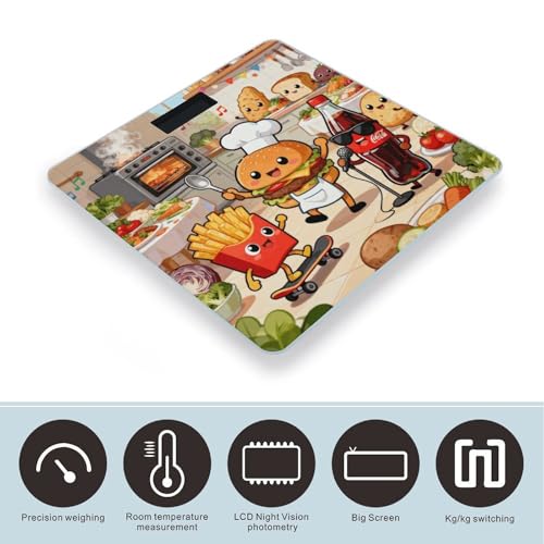 Báscula digital de baño con plataforma de vidrio templado miniatura 3