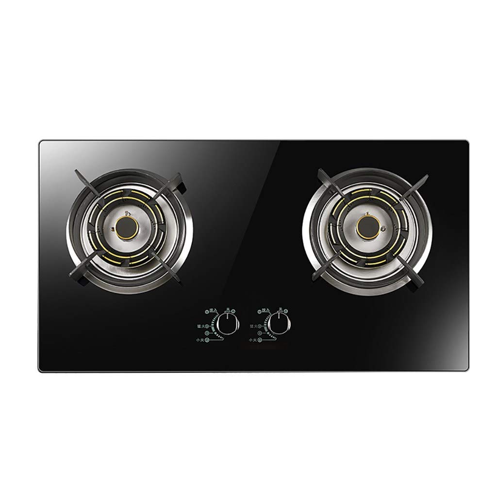 IBOWZ Placa de Gas Encimera De Gas Incorporada De 75 Cm, Quemador De Latón, Gas Natural/Gas Propano, Potencia De Fuego De 5,0 KW, para Calentar, Cocinar, Hervir, Freír, Cocer A Fuego Lento [Clase