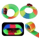 🆗 Circuito Coches Niños Luminoso 🆗 - La pista de coches es muy fácil de montar y desmontar. La conexión entre estas pieza es muy buena. Es hecho de material robusto, duradero.El juego de coches estaba hecho de plástico de alta calidad difícil de dañado y romper.