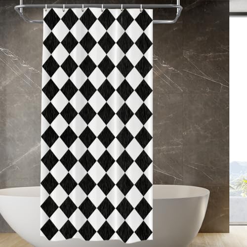 Rideau de douche en polyester de qualité supérieure motif arlequin abstrait