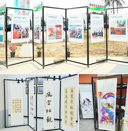 Affichage d'exposition pliable et porte-affiche mobile noir pour studio - 4