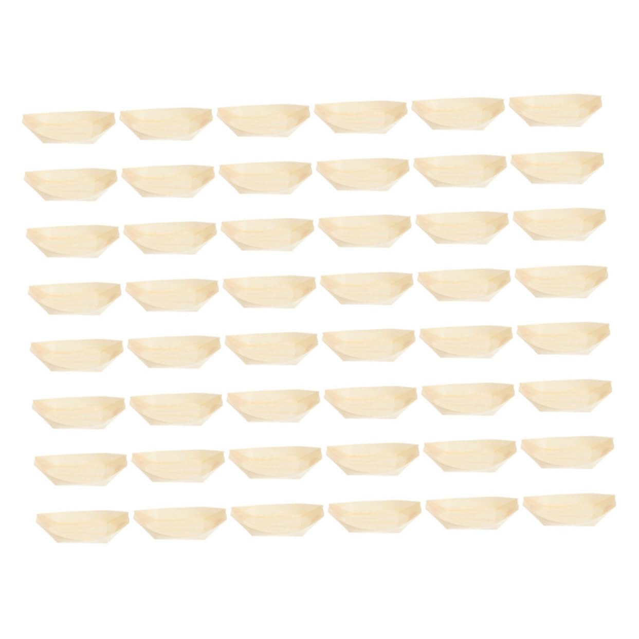 TOVINANNA 150pcs Disposable Wood Boat Snack Dish Japanese Style Sushi Serving Tray for Appetizers Desserts and Salads Lightweight and Portable Catering Supplies for Parties and Gatherings