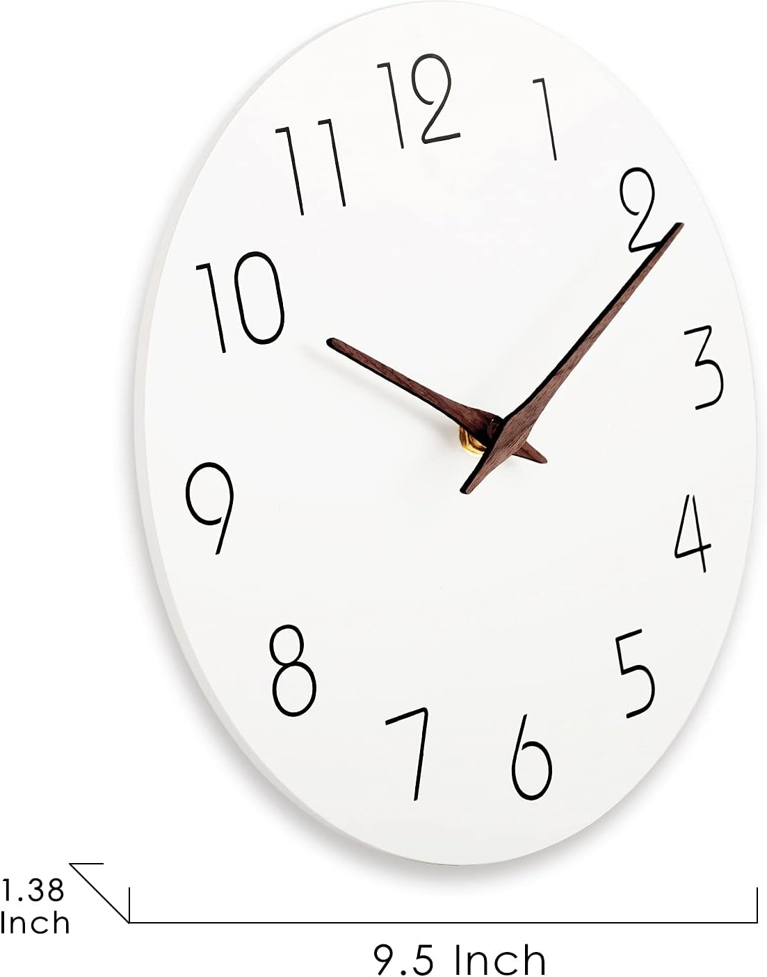 Wall Clock - Silent Non-Ticking 10 Inch Wall Clocks Battery Operated - Modern Style Wooden Clock Decorative for Kitchen,Home,Bedrooms,Office(White) : Home & Kitchen