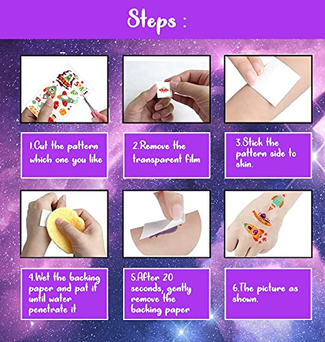 Image of Party Propz Space Theme Birthday Decoration Tattoos For Kids - 5 Sets for Space Birthday Party Supplies /Space Theme Return Gifts for kids /Astronaut Theme Birthday Decoration
