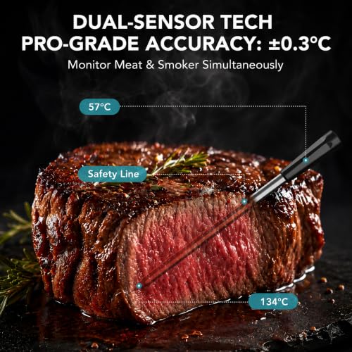 Ultrean Smartes Kabelloses Fleischthermometer grillthermometer zum Küche – Ansicht 5