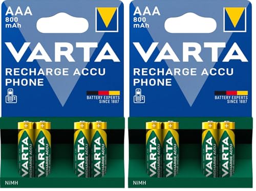 Piles AAA VARTA rechargeables 800 mAh pour téléphones sans fil
