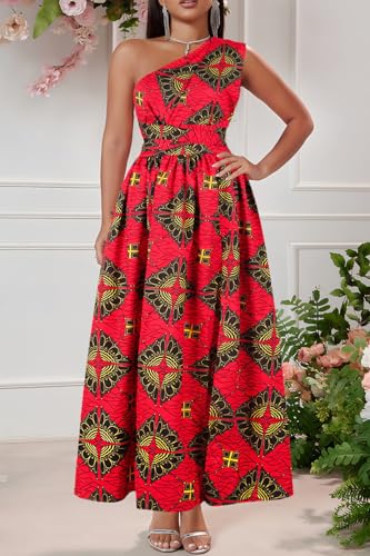 Vimoisa Women Sexy Boho African Long Maxi Dress V-Neck Multi-Way Pleated Floral Print Dresses4