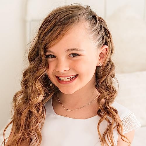 Cherished Moments Children's Sterling Silver Open Heart Stud Earrings with Screw Backs for Babies, Toddlers, or Little Girls2