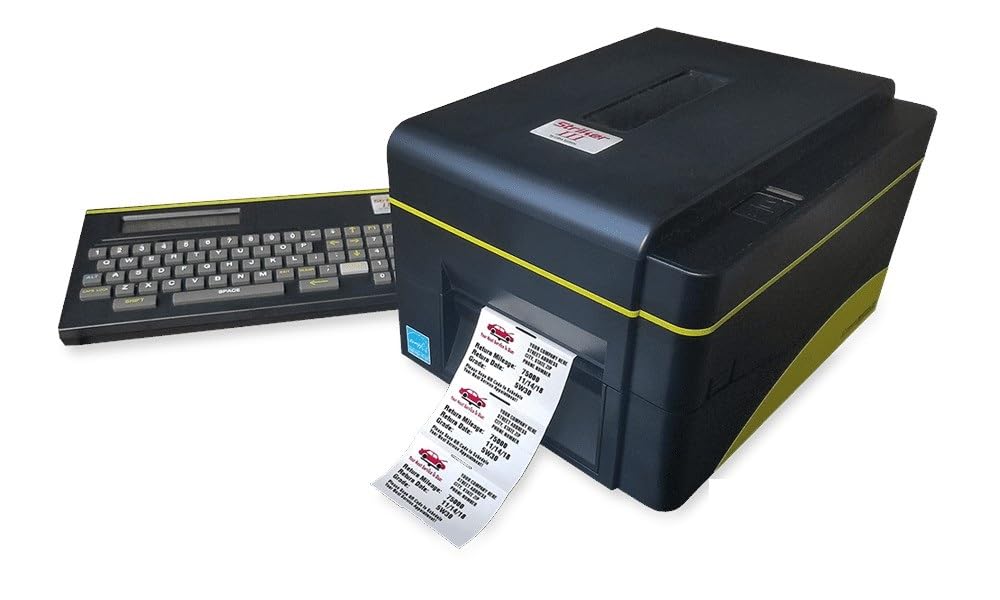 CUTE THINGS & CC Striker Pro V4.0 Oil Service Reminder Printing System with QR Code - Oil Change Reminder Printer System w/Keypad, Ink and 500 Service Stickers.