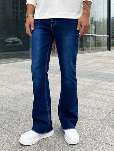 Jeans Pants Trouser Denim Trendy Street Stretch Slim Fit Tapered Casual Commuter Straight Leg for Men3