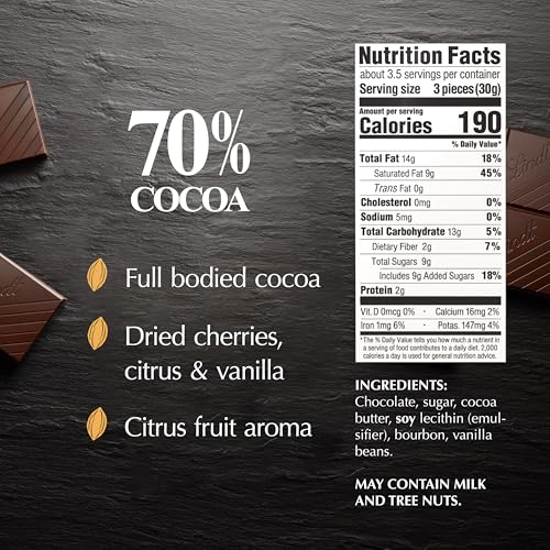 image for Lindt EXCELLENCE 70% Cocoa Dark Chocolate Bar, Dark Chocolate Candy, 3
