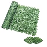 CRDWN Rollos De Cribado Artificial, Pantalla De Valla De Privacidad De Hiedra, Valla De Privacidad De Hojas, Valla De Setos Artificiales para Pared De Patio Trasero Y Balcón De Jardín