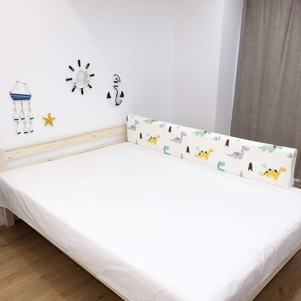 Paracolpi per sponda del Letto, sponda del Letto Lavabile anticaduta in Memory Foam per sponda del Letto, Morbida per Bambini, Beige, 150 cm * 30 cm