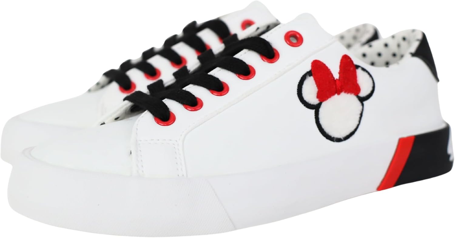 Minnie Mouse Womens Sneakers Low Court Lace Up