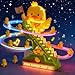 RCOOS Duck Climbing Toy Set Electric Light Slide Climbing Toys for Automatic Stairs,Playful Santa Race Game Christmas Roller Climbing Toys with LED Light and Music for Toddlers Boys Girls
