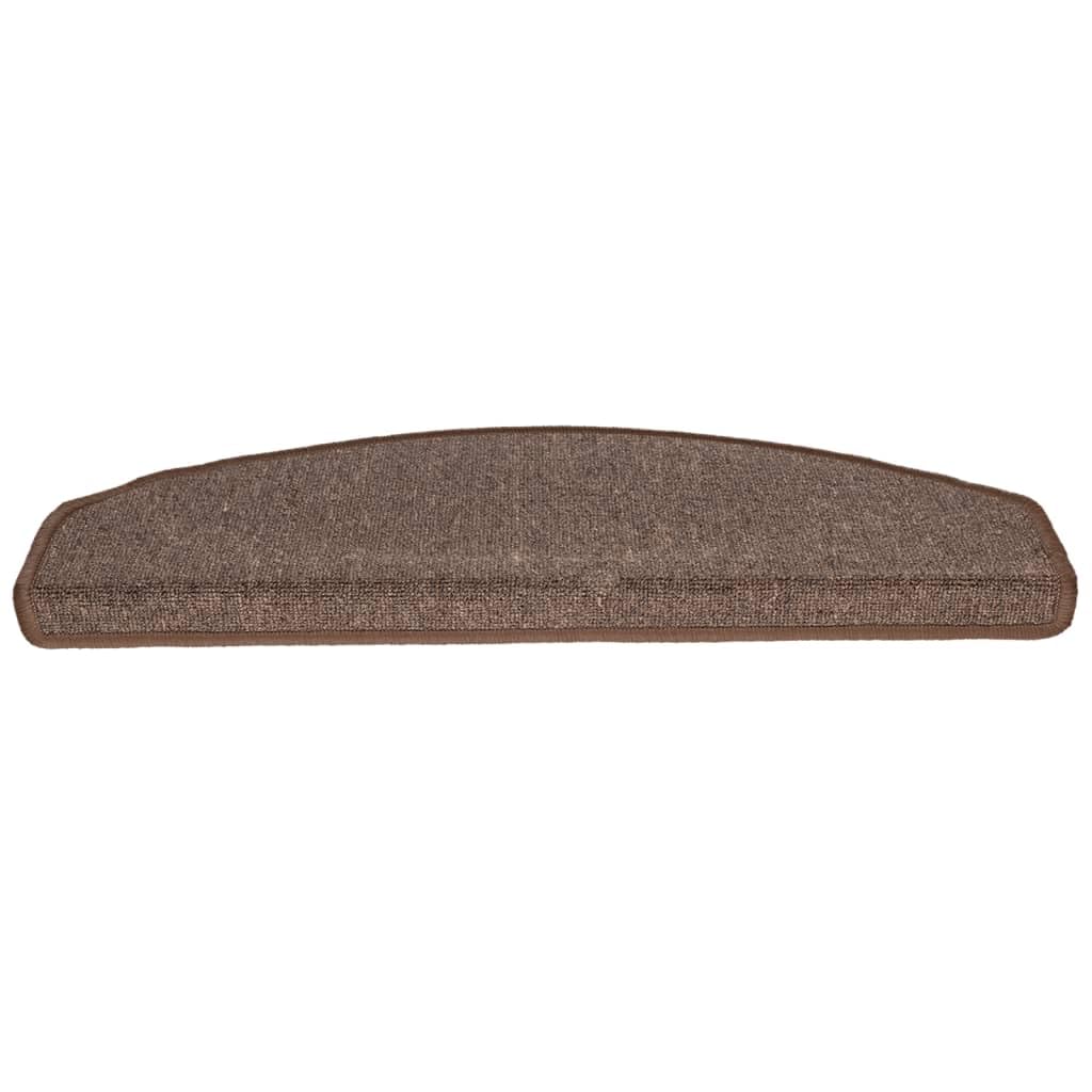 vidaXL Stufenmatten 10 STK. 65x24x4 cm Kaffeebraun Halbrund Groß