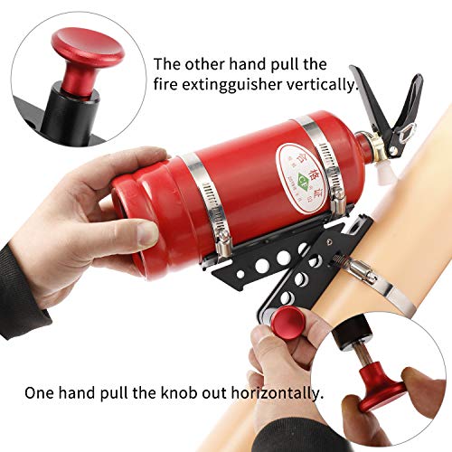 Vehicle Universal Quick Release Aluminum Roll Bar Mount Bottle/Fire Extinguisher Holder with 4 Adjustable Clamps