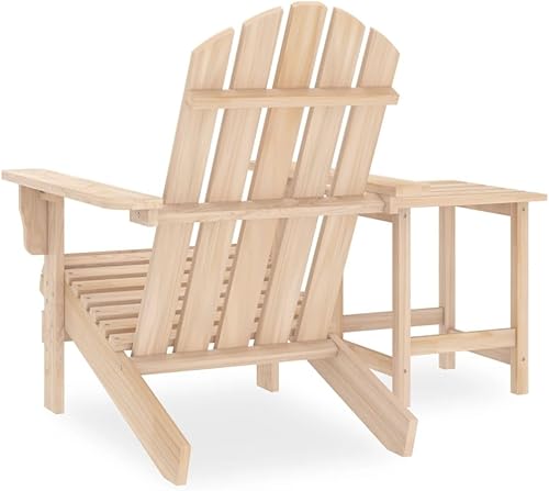 Miniatura 3 de Natural Wood Adirondack Chair, Outdoor Patio Furniture for Garden Relaxation, Solid Fir Wood Standard Ergonomic Design