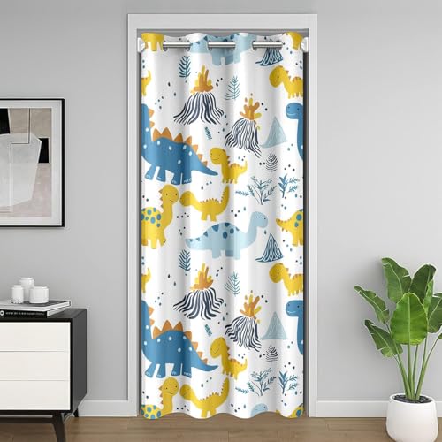 Feelyou Dinosaur Doorway Curtain Privacy for Girls Boys Kids 1 Panel, 34