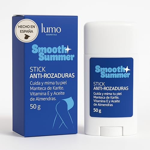 50g Stick Antirrozaduras Muslos, Piernas y Axilas - Crema Anti Rozaduras Natural y Vegana con Ingredientes Orgánicos - Sin Sultados ni Parabenos, Sin Aceite de Palma - Con Vitamina E, Zinc, y Karité