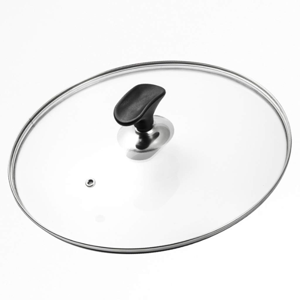 Deckel aus gehärtetem Glas, Milchtopf, Suppentopf, Deckel, universeller Schneetopf, Pfannenzubehör, Pfanne, antihaftbeschichtete Bratpfanne (weiß, 24 cm)