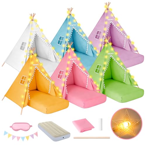 6 Pack Teepee Tent with Air Mattresses