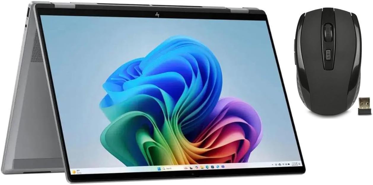 HP OmniBook X Flip 2-in-1 16" FHD+ Touch Screen Laptop |AMD Ryzen AI 5 340|AMD Radeon 840M | Copilot|Backlit|Meteor Silver| 16GB RAM DDR5 | 512GB SSD |Windows 11 Home|Bundle with Wireless Mouse
