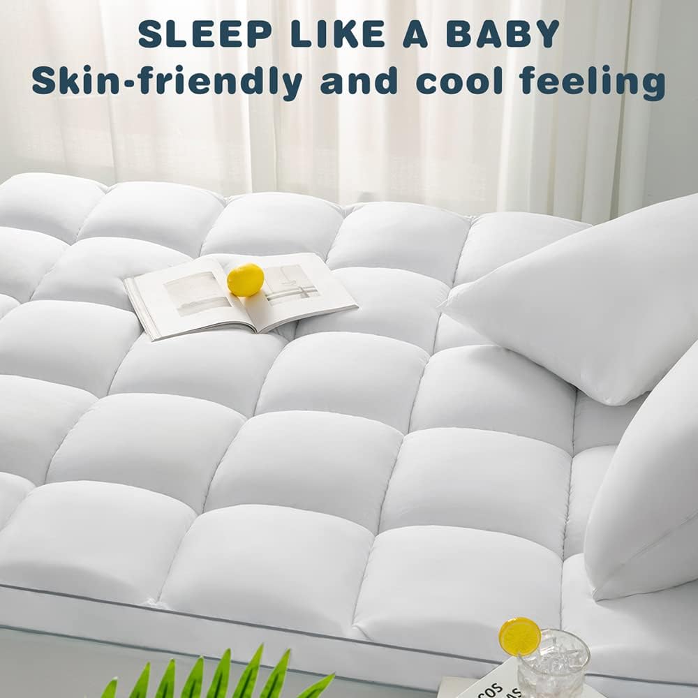 Shilucheng Mattress Topper, Extra Thick Cooling Mattress Pad for Back Pain,